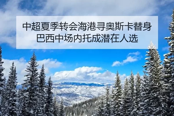 中超夏季转会海港寻奥斯卡替身 巴西中场内托成潜在人选
